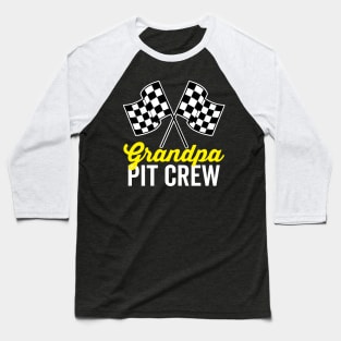 Grandpa Pit Crew Baseball T-Shirt